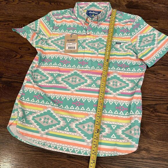 NEW Chubbies The En Fuego Button Front Pop Over Stretch Top Men's Aztec Small A4 - Picture 4 of 8